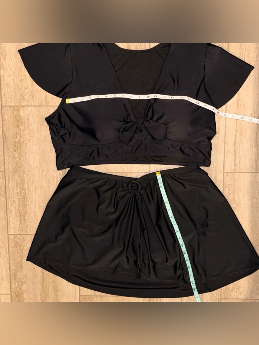 TORRID Wireless Flutter Sleeve Bikini Top & Skirt -Top- Size 3 Bottom Size 2 - Picture 12 of 14